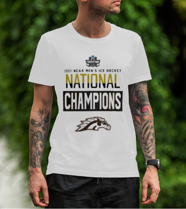Western Michigan Broncos 2025 NCAA Men’s Ice Hockey National Champions T-Shirt