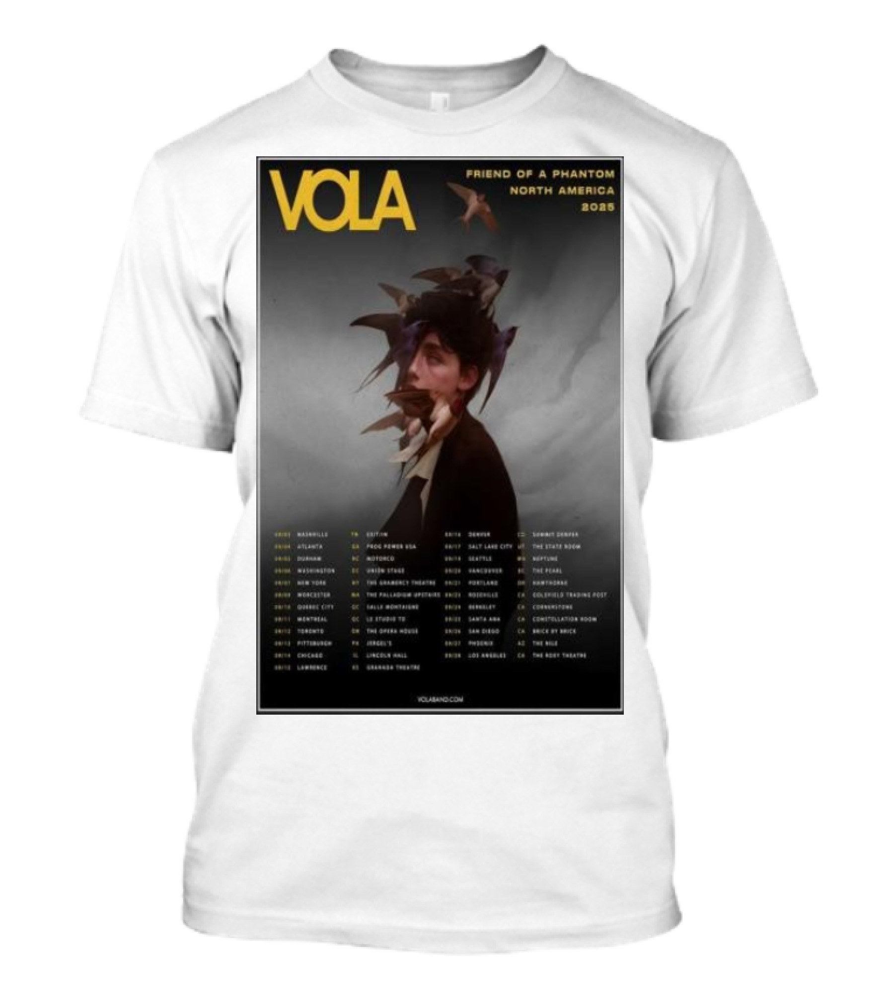 Vola Friend Of A Phantom North America Tour 2025 Dates And Locations T-Shirt