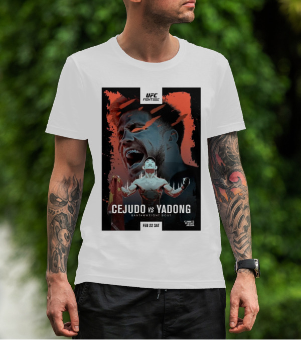 UFC Fight Night Cejudo Vs Yadong Bantamweight Bout February 22 2025 Climate Pledge Arena T-Shirt