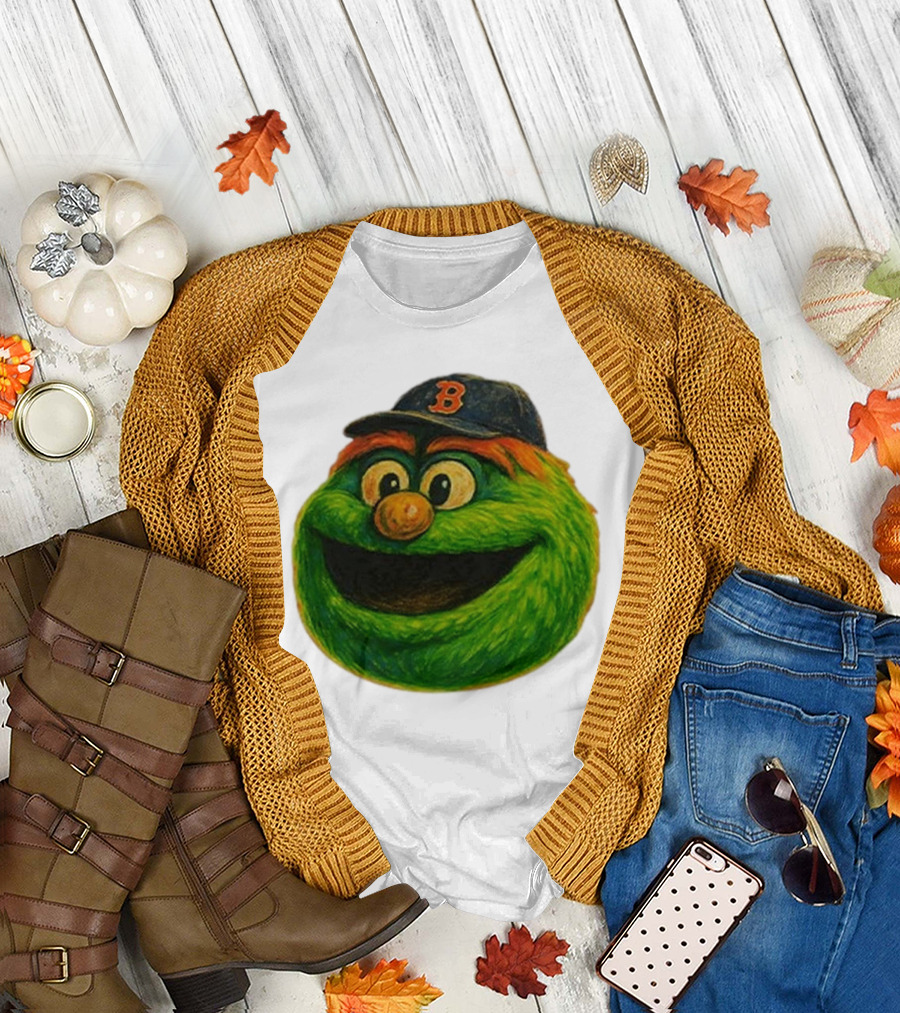 Wally The Green Monster Boston Red Sox Iconic Logo T-Shirt