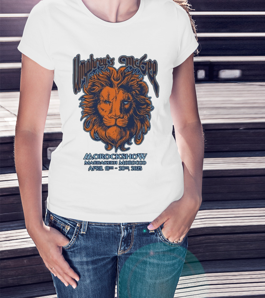 Umphrey’s McGee Morockshow Marrakech Morocco April 18th-20th 2025 Lion Art T-Shirt