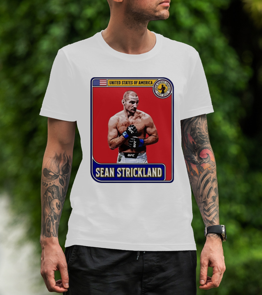 United States Of America Sean Strickland UFC Brain Damage Creative Luky Devil T-Shirt