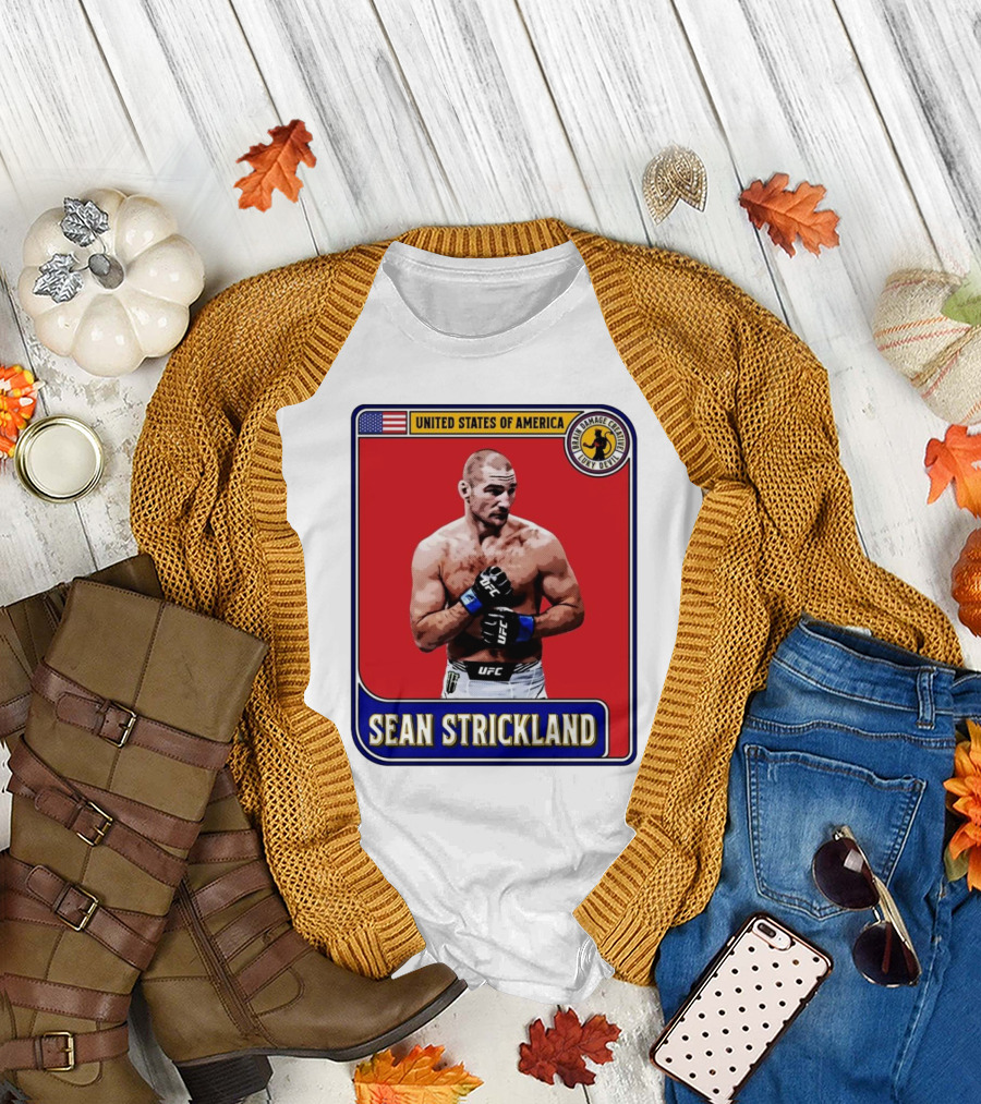 United States Of America Sean Strickland UFC Brain Damage Creative Luky Devil T-Shirt