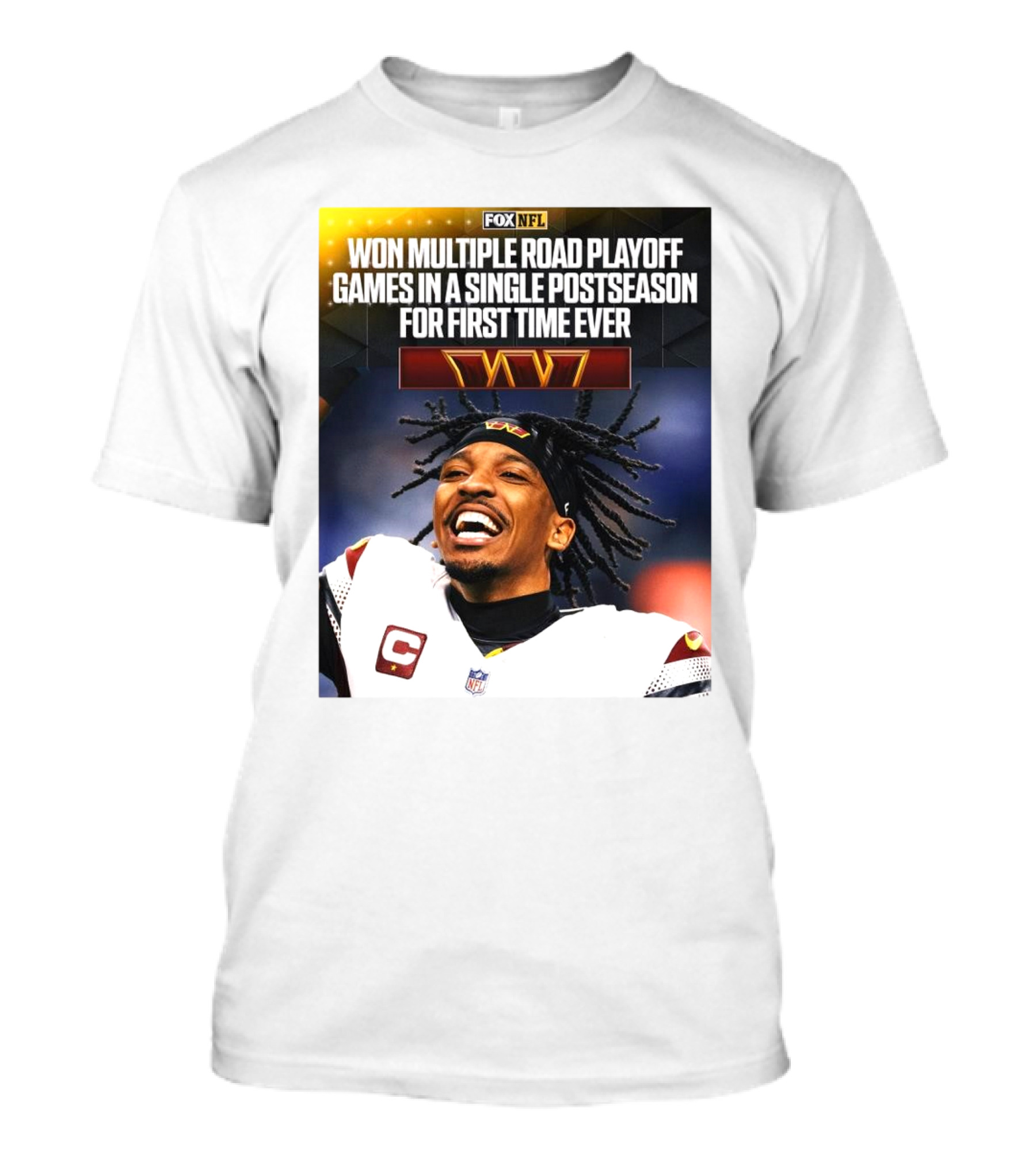 FOX NFL Washington Commanders Won Multiple Road Playoff Games In A Single Postseason For First Time Ever T-Shirt