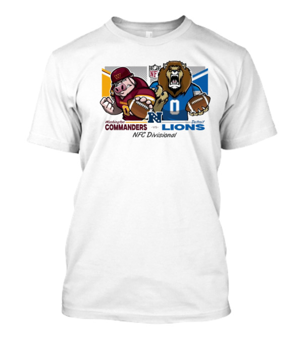 Washington Commanders Vs Detroit Lions NFL NFC Eric Poole Matchup Mascots T-Shirt