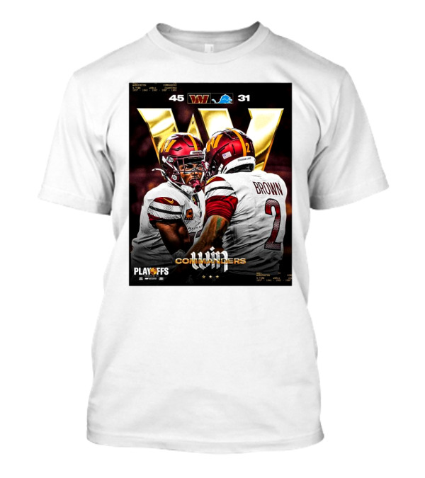 Washington Commanders 45–31 Win Over Detroit Lions NFL Playoffs 5-Time World Champions T-Shirt