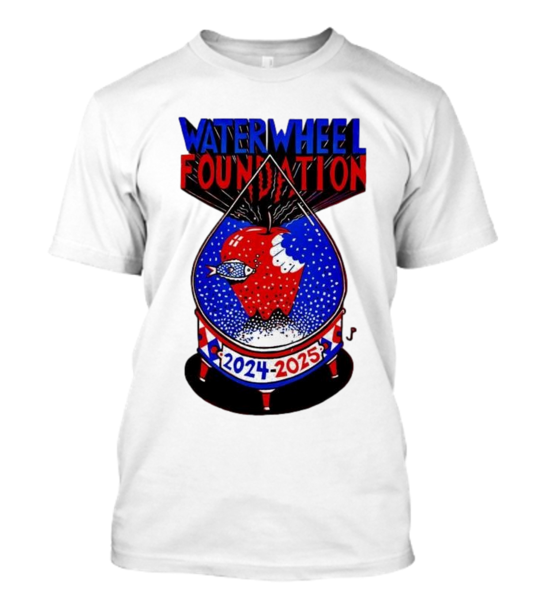 Waterwheel Foundation New York Madison Square Garden 2024-2025 Apple Fish T-Shirt