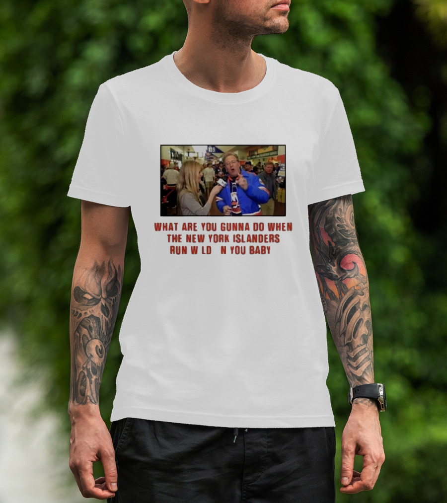 New York Islanders Fan Interview Moment What Are You Gunna Do When The Islanders Run Wild On You Baby T-Shirt