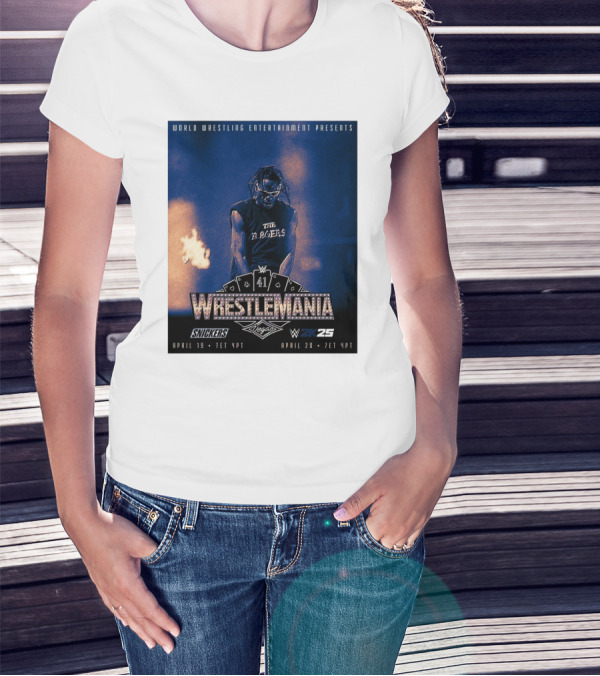World Wrestling Entertainment Presents WrestleMania 41 Vegas April 19 2025 The Ragers WWE 2K25 T-Shirt