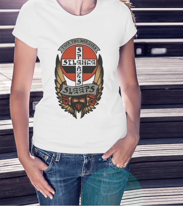Tear The Borders Silence Speaks While She Sleeps Wings Cross Emblem T-Shirt