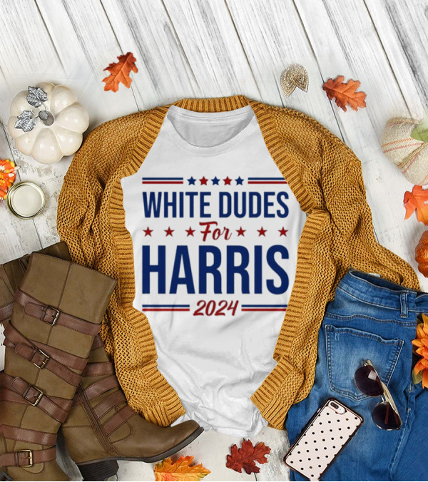 White Dudes For Harris 2024 Stars And Stripes T-Shirt