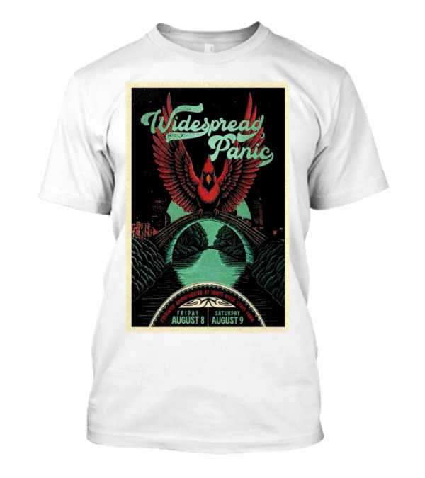Widespread Panic Aug 8-9 2025 Everwise Amphitheater White River State Park Indianapolis IN Tour Cardinal Imagery T-Shirt