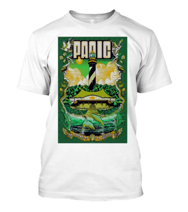 Widespread Panic March 21-23 2025 St. Augustine Lighthouse Dolphins Show T-Shirt