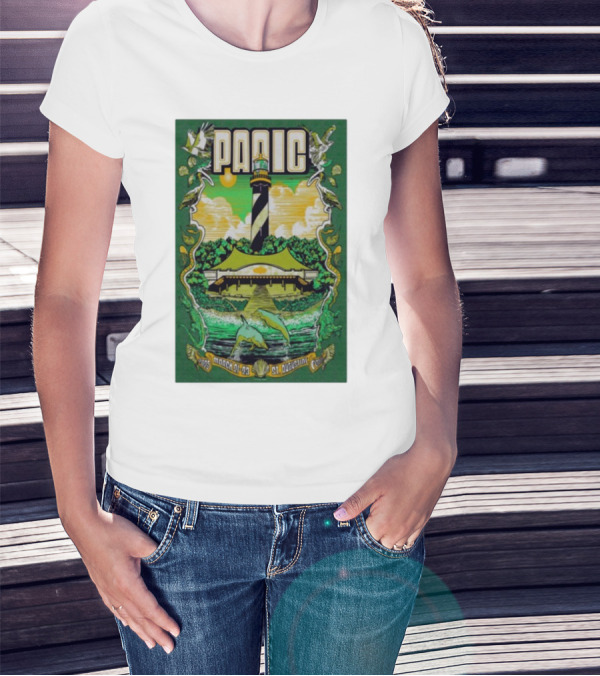 Widespread Panic March 21-23 2025 St. Augustine Lighthouse Dolphins Show T-Shirt