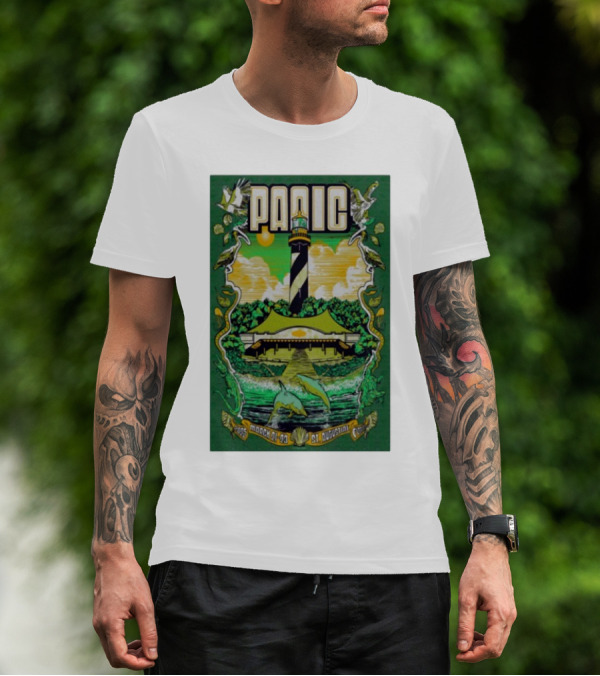 Widespread Panic March 21-23 2025 St. Augustine Lighthouse Dolphins Show T-Shirt