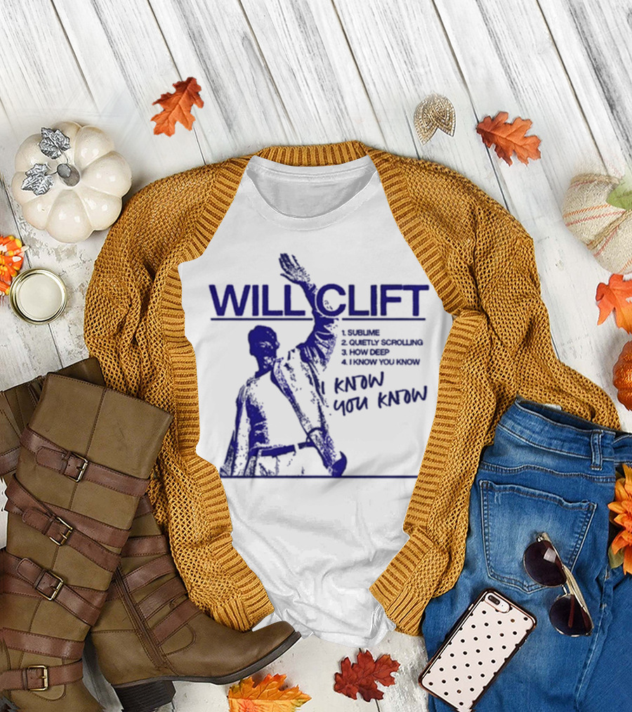 Will Clift Blue Ink Gesture I Know You Know Surreal Tracklist T-Shirt
