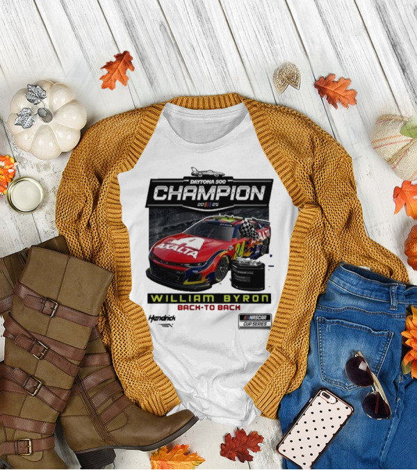 Daytona 500 Champion 2025 William Byron Back To Back NASCAR Cup Series T-Shirt