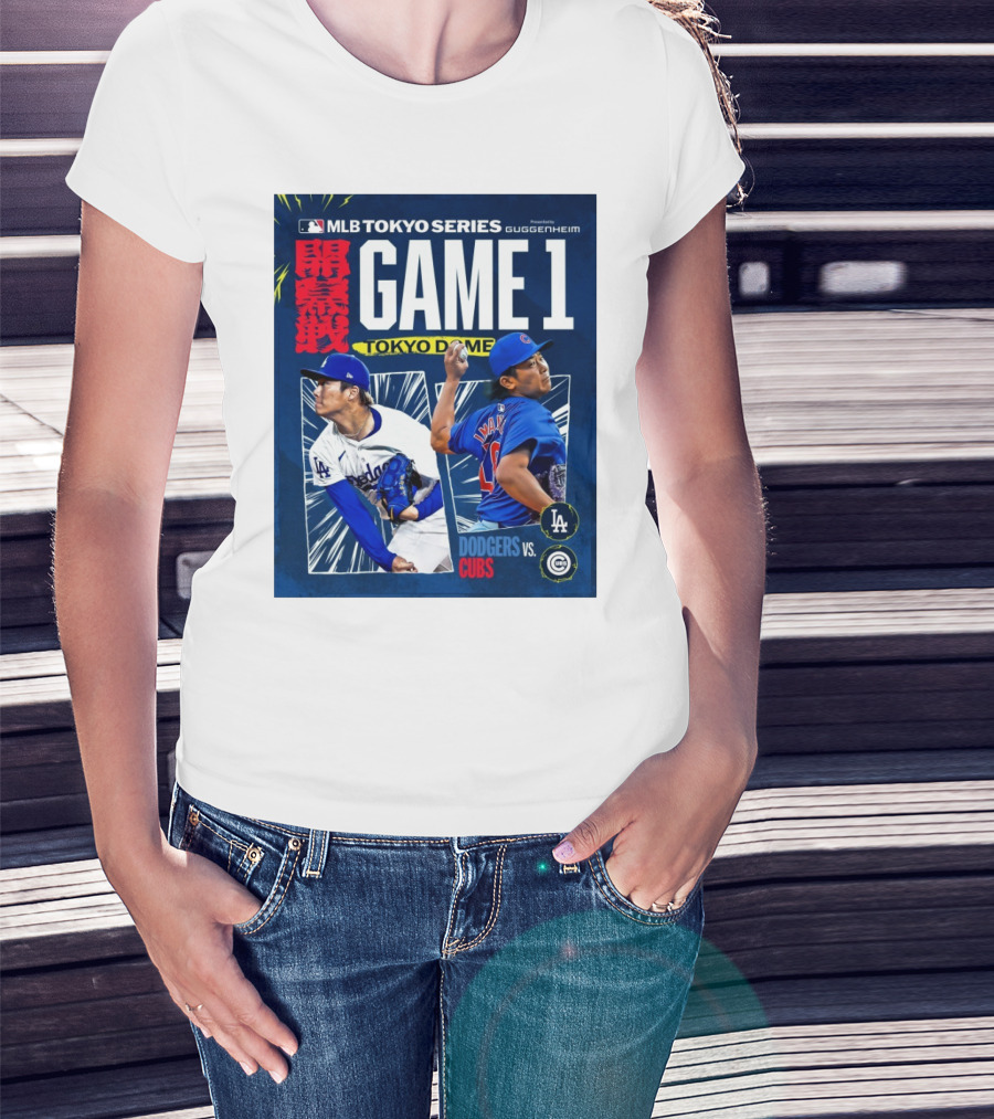 MLB Tokyo Series Game 1 Tokyo Dome Dodgers Vs Cubs Yoshinobu Yamamoto Shota Imanaga T-Shirt