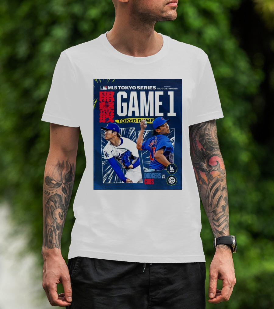 MLB Tokyo Series Game 1 Tokyo Dome Dodgers Vs Cubs Yoshinobu Yamamoto Shota Imanaga T-Shirt