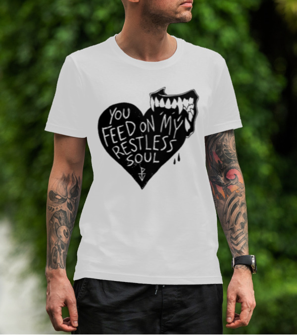 You Feed On My Restless Soul Aggressive Creature Burst Out Horror Theme T-Shirt