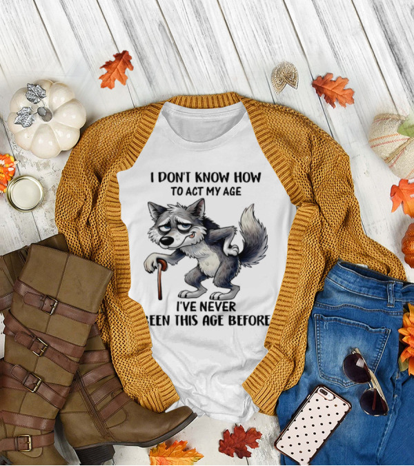 Wolf Never Been This Age Before Cane Illustration T-Shirt