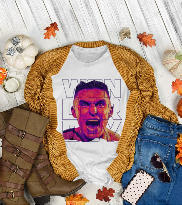 Wonderboy Brian Morris Deranged Bold Typography Expression T-Shirt