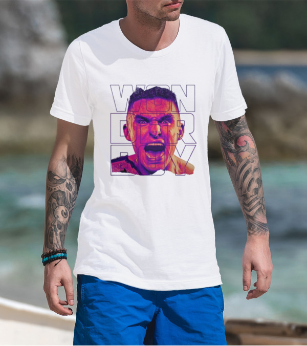 Wonderboy Brian Morris Deranged Bold Typography Expression T-Shirt