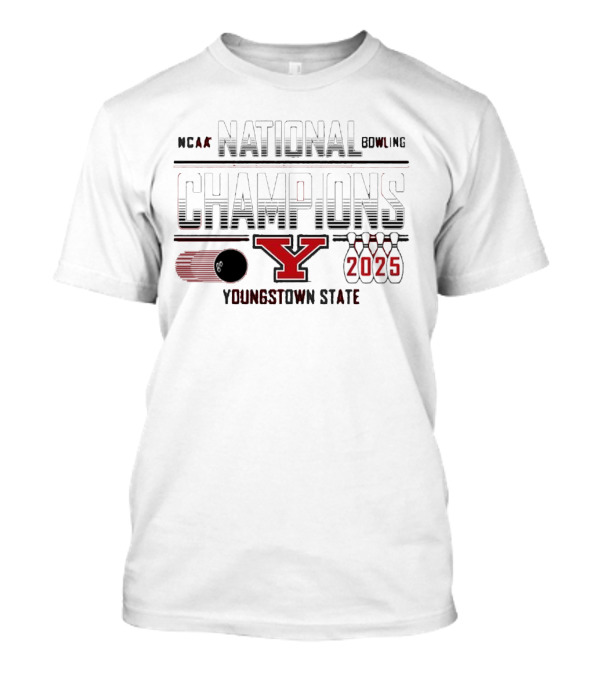 Youngstown State Penguins Bowling 2025 Ncaa Champions T-Shirt