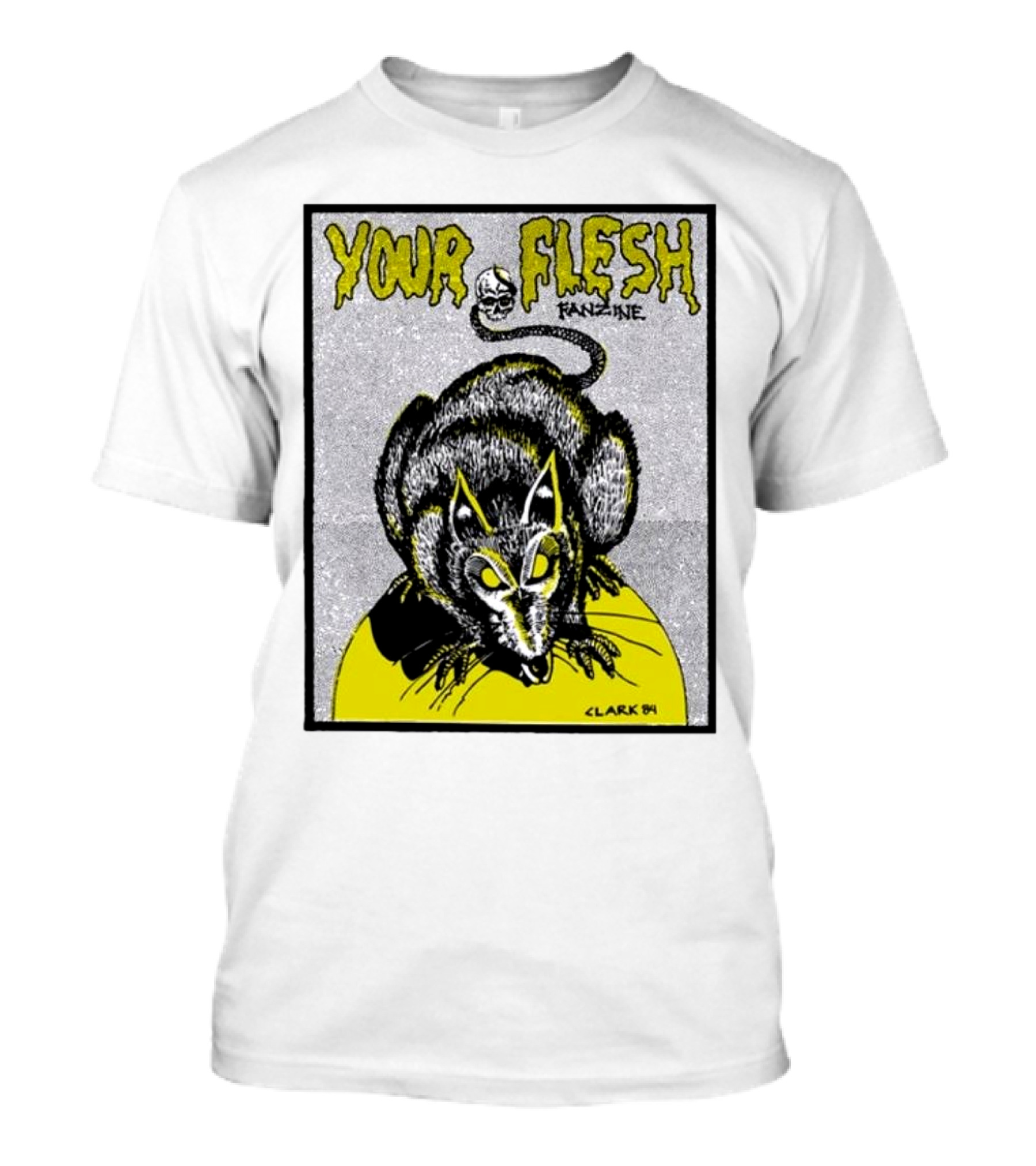 Your Flesh Fanzine Issue 6 Rat Illustration Clark 84 T-Shirt