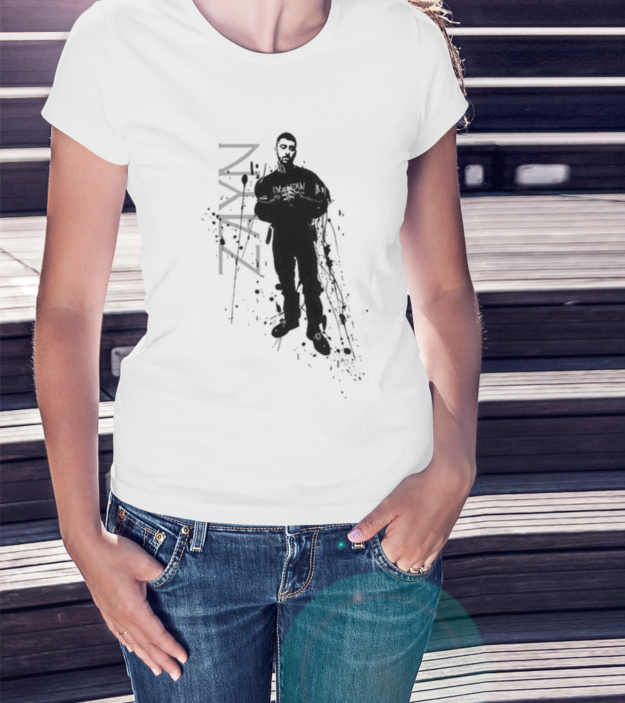 Zayn Splatter Style With Splash Silhouette And Name T-Shirt