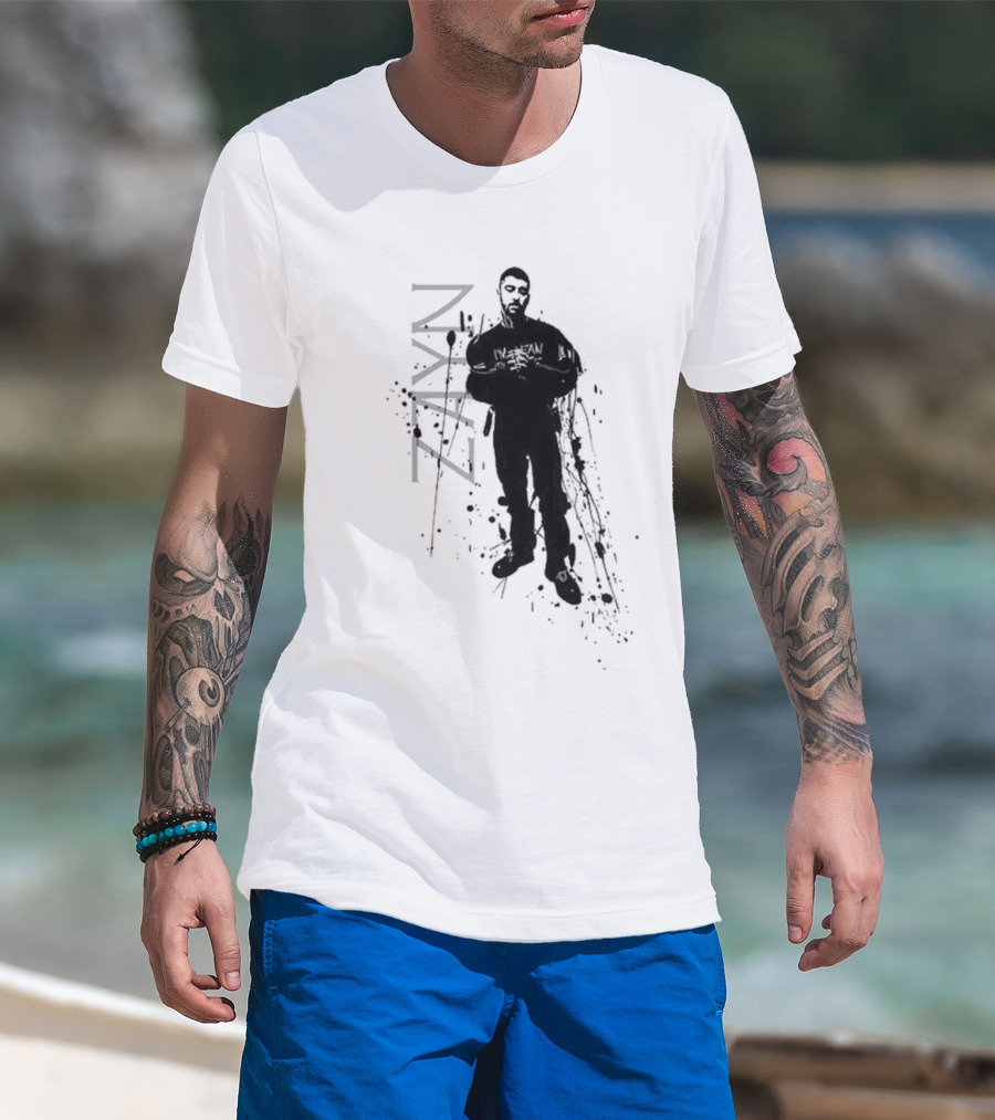 Zayn Splatter Style With Splash Silhouette And Name T-Shirt