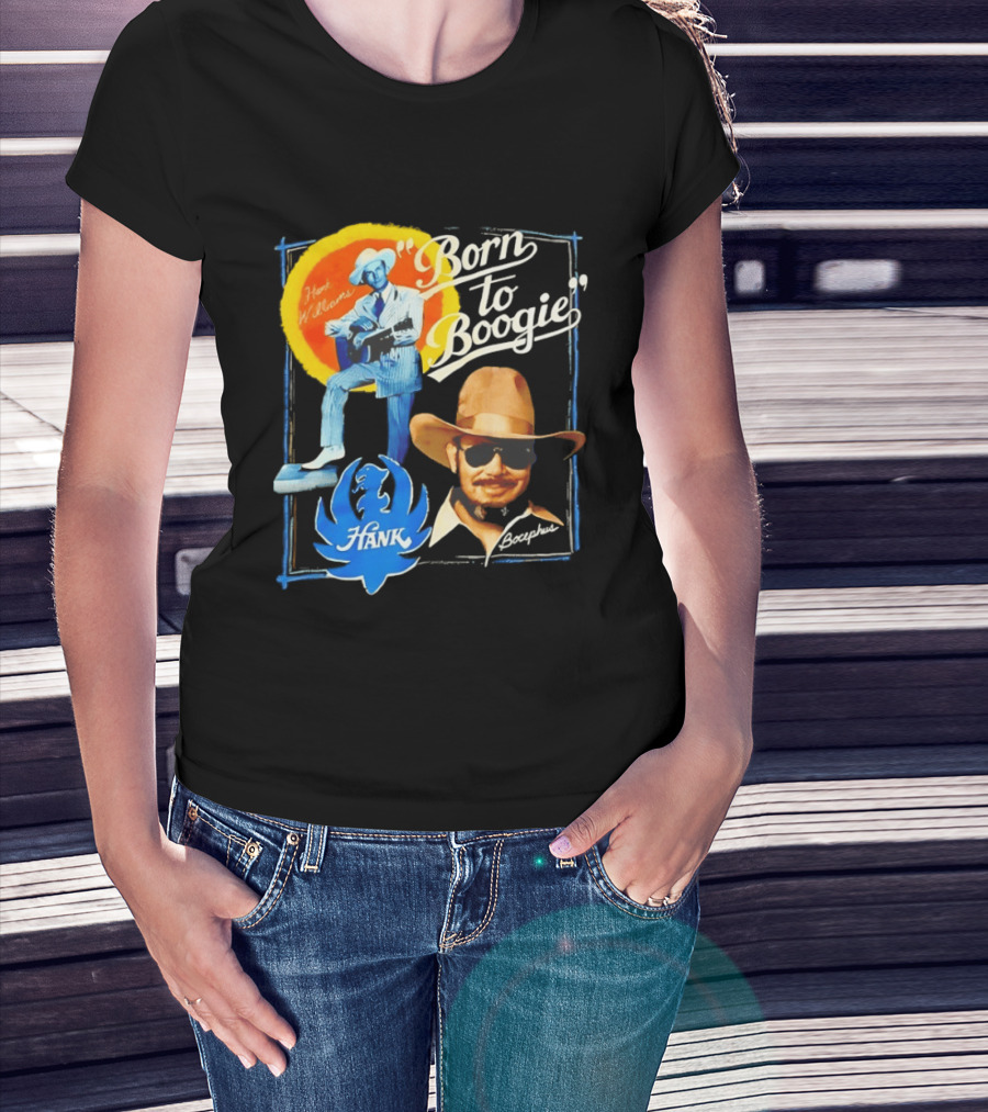 Hank Williams Bocephus Born To Boogie Music Legends T-Shirt
