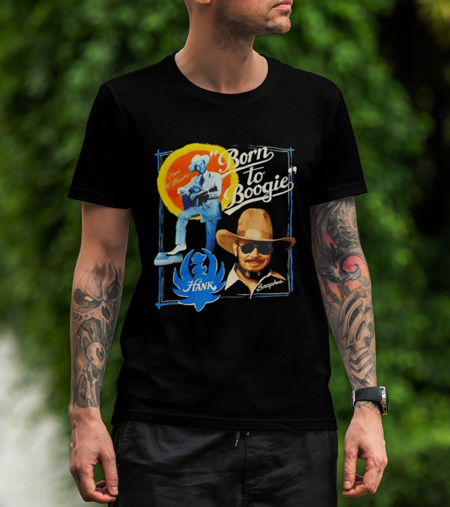 Hank Williams Bocephus Born To Boogie Music Legends T-Shirt