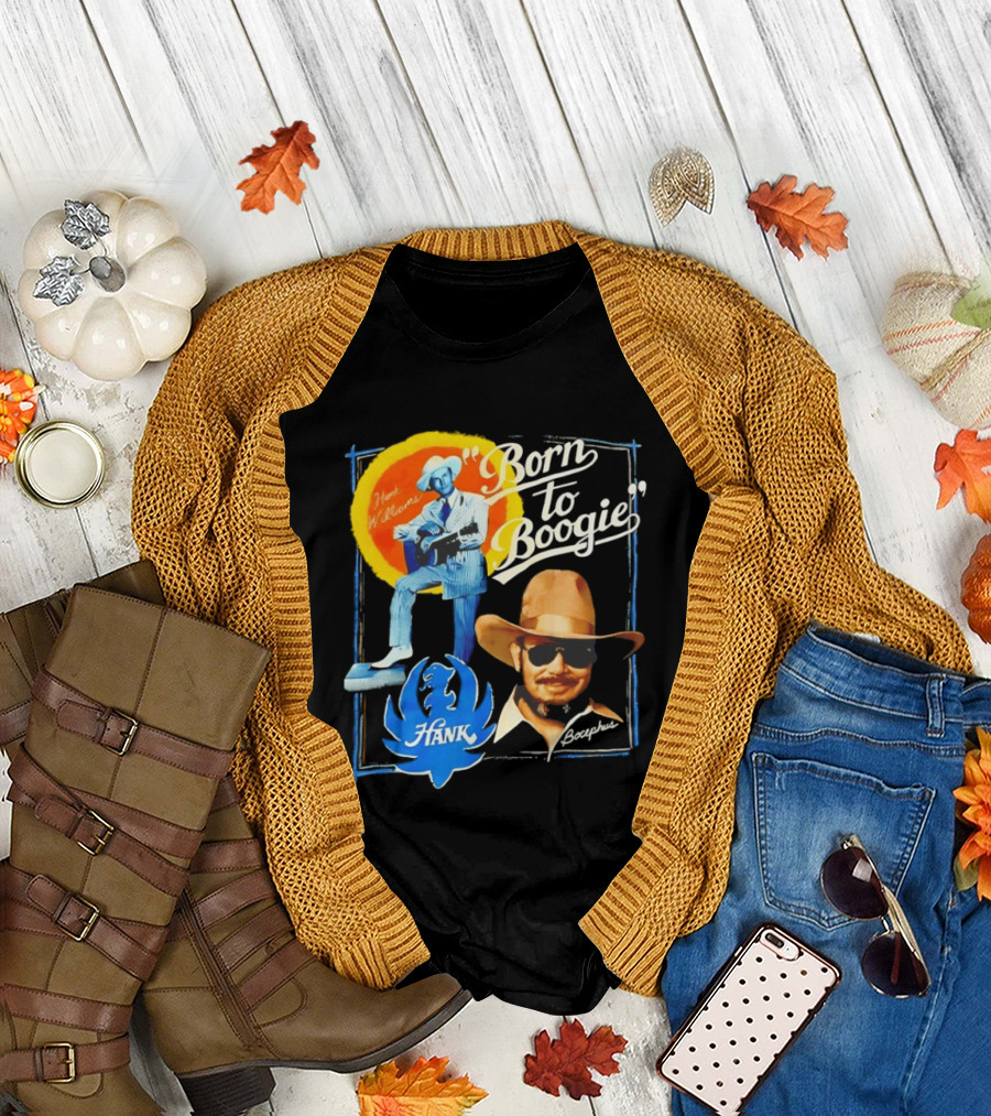 Hank Williams Bocephus Born To Boogie Music Legends T-Shirt