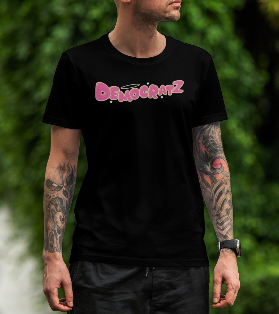 Democratz Democratic Party Pink Halo Comic T-Shirt