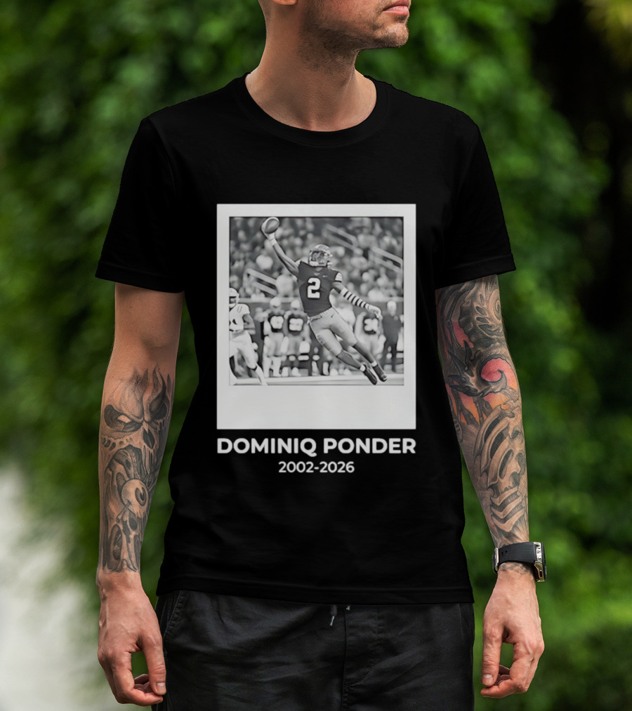 DOMINIQ PONDER 2002 2026 RIP Memory In Colorado Buffaloes Football T-Shirt