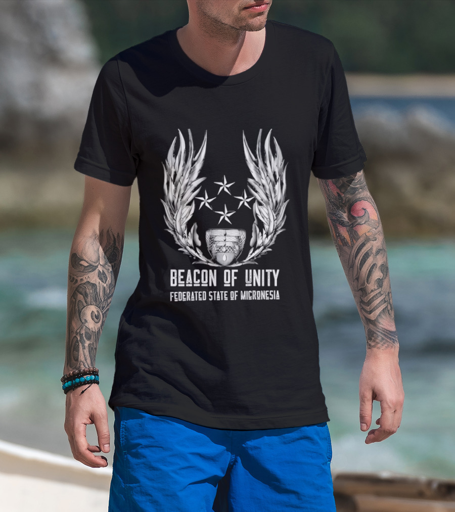 Beacon Of Unity Federated State Of Micronesia Four Stars Laurel T-Shirt