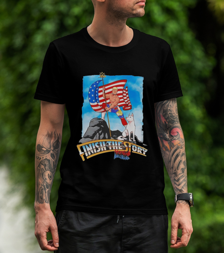 Cody Rhodes Finish The Story American Nightmare WWE Flag T-Shirt