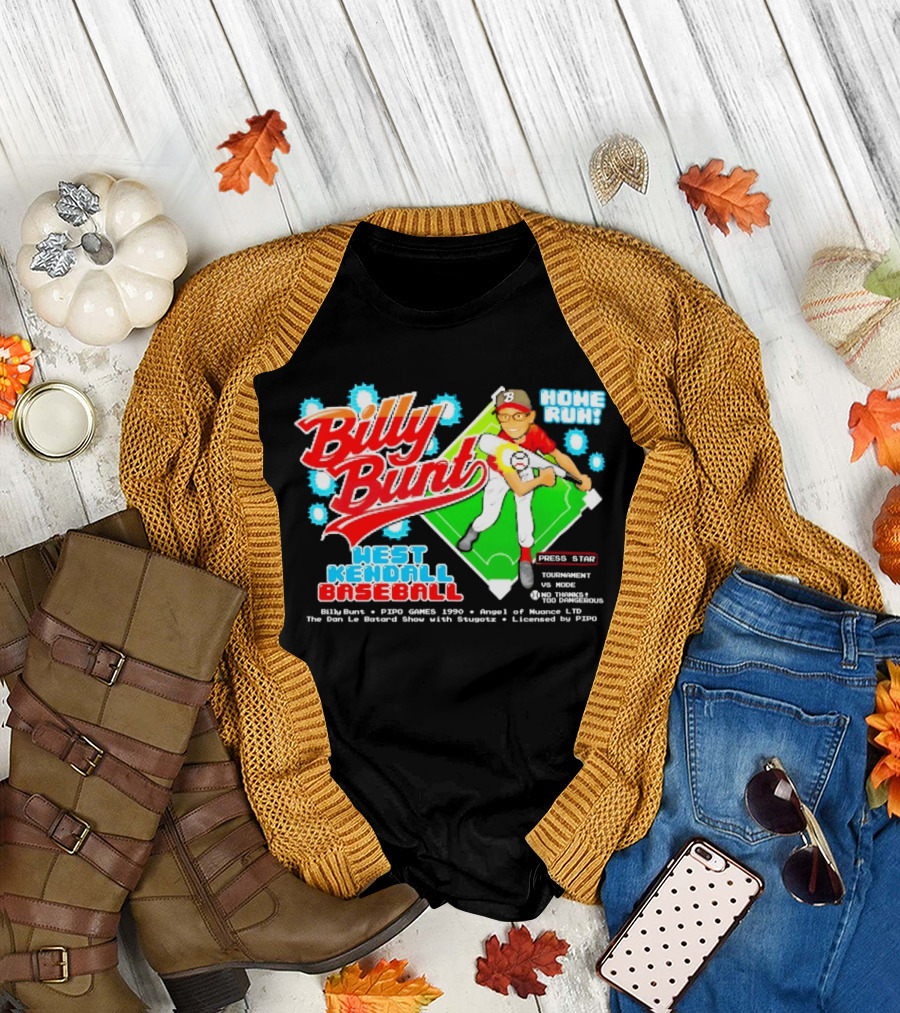 Billy Bunt West Kendall Baseball Home Run Power Star Player Action by Moorer T-Shirt