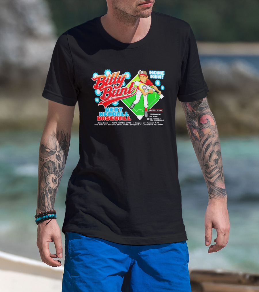 Billy Bunt West Kendall Baseball Home Run Power Star Player Action By Moorer T-Shirt