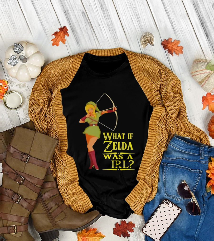 What If Zelda Was a Girl Female Elf Holding a Bow T-Shirt