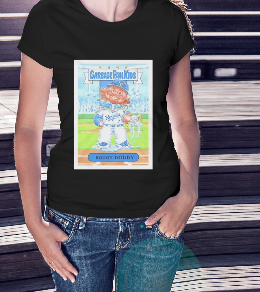 Garbage Pail Kids Boggy Bobby Royals KC Baseball Card T-Shirt