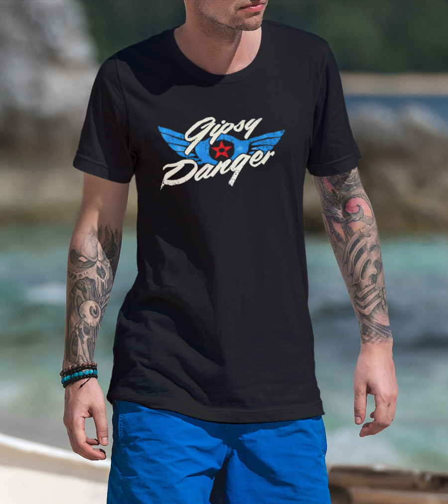 Gipsy Danger Blue Wings Red Star T-Shirt