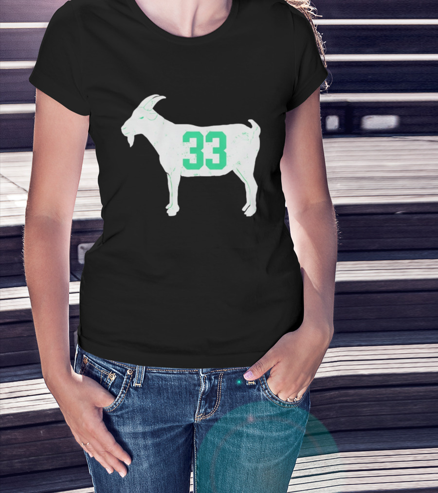 Larry Bird Goat 33 Boston Celtics St Patrick's Day Basketball T-Shirt