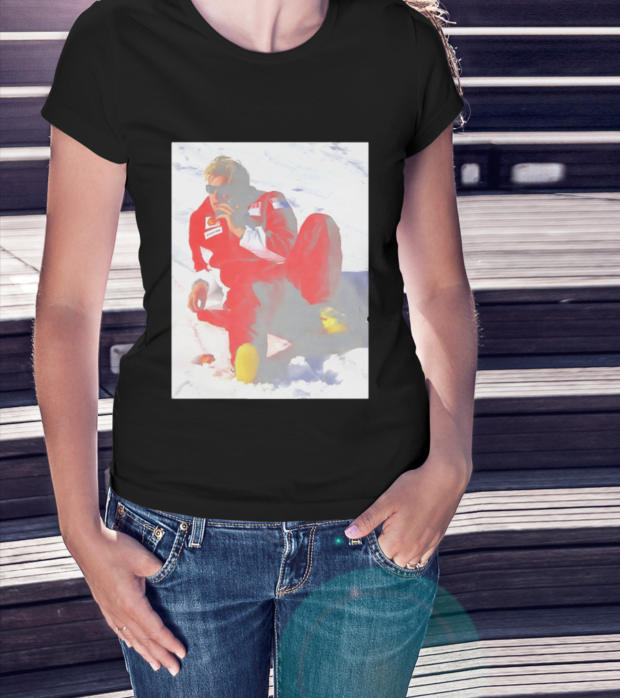 Ice Man Kimi Raikkonen F1 Ferrari Team Racing Legend T-Shirt