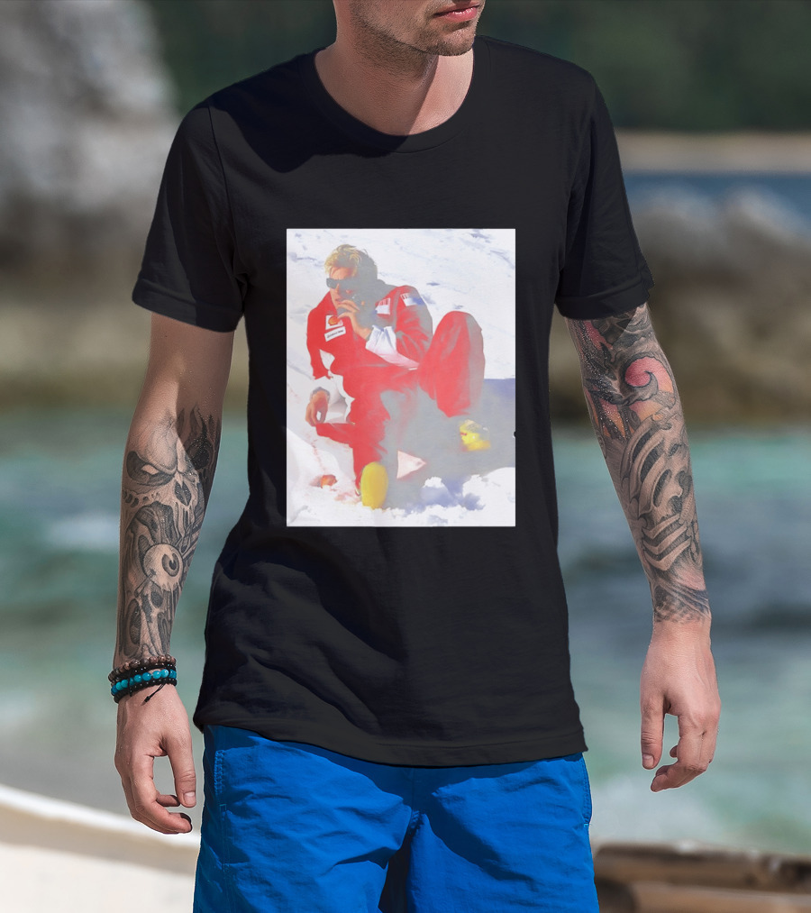 Ice Man Kimi Raikkonen F1 Ferrari Team Racing Legend T-Shirt
