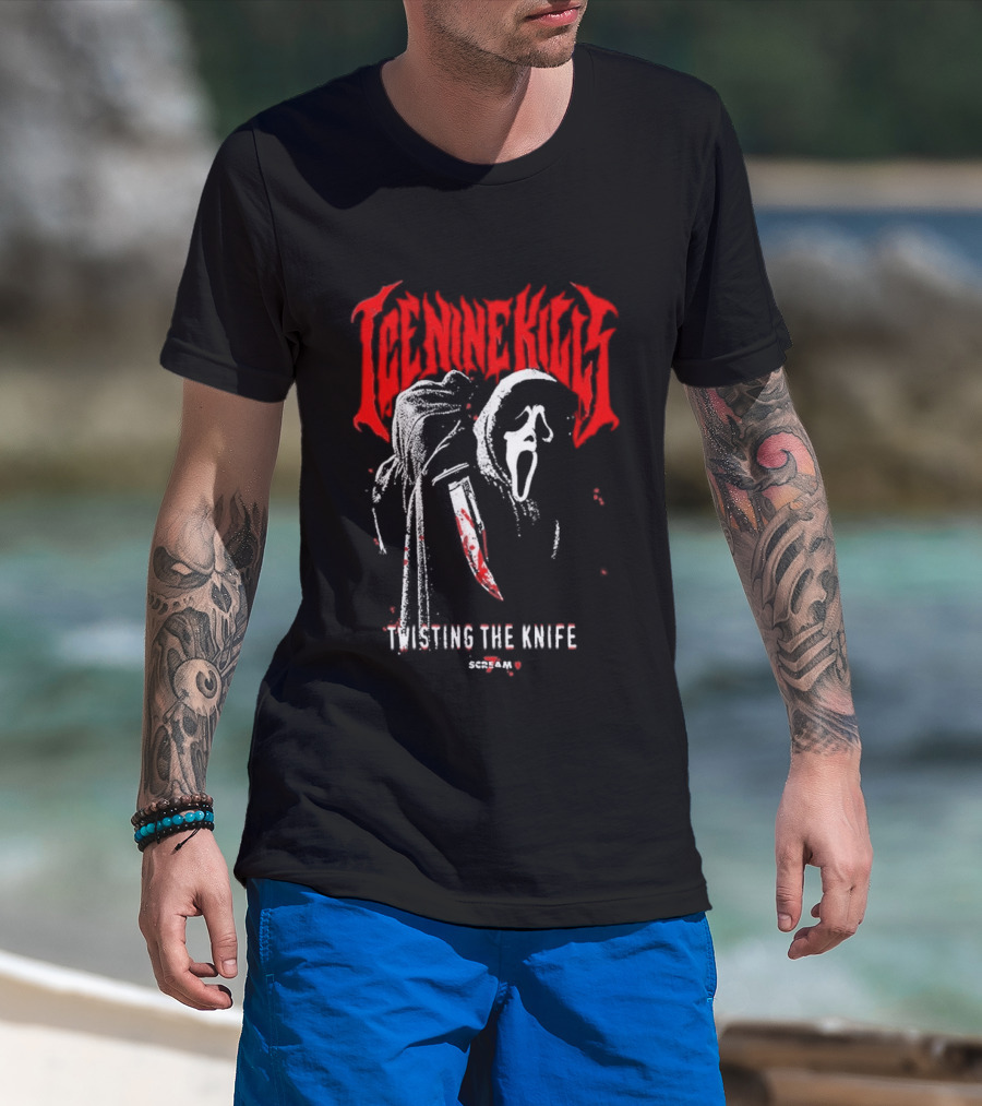 Ice Nine Kills Twisting The Knife Ghostface Scream 7 T-Shirt