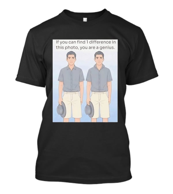 If You Can Find 1 Difference In This Photo You Are A Genius Puzzle Challenge T-Shirt