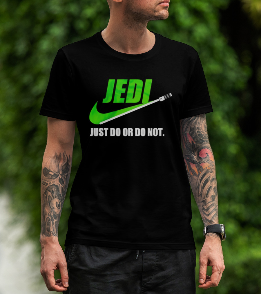 Jedi Just Do Or Do Not Lightsaber Swoosh T-Shirt