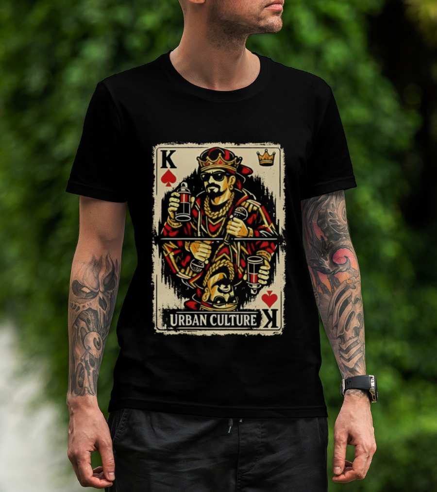 King Spades Urban Culture Playing Card T-Shirt